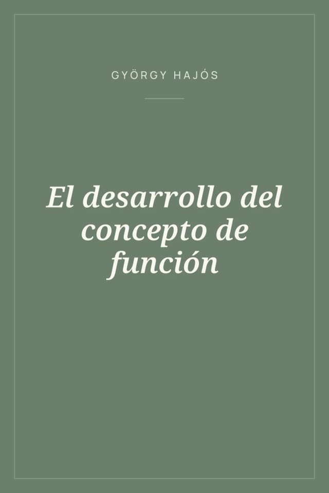 Portada de El desarrollo del concepto de función