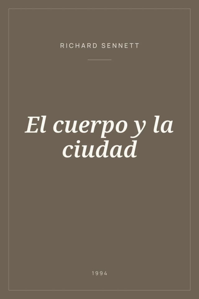 Portada de El cuerpo y la ciudad