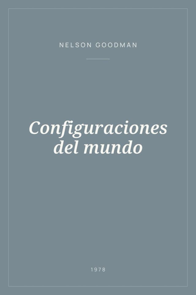Portada de Configuraciones del mundo