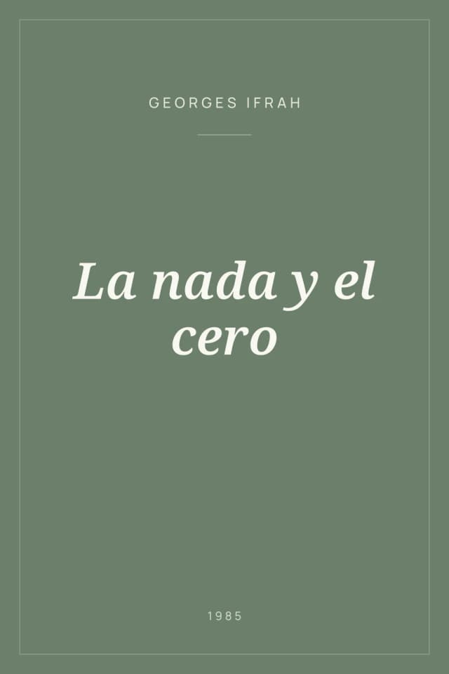 Portada de La nada y el cero