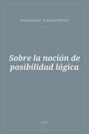 Portada de Sobre la noción de posibilidad lógica