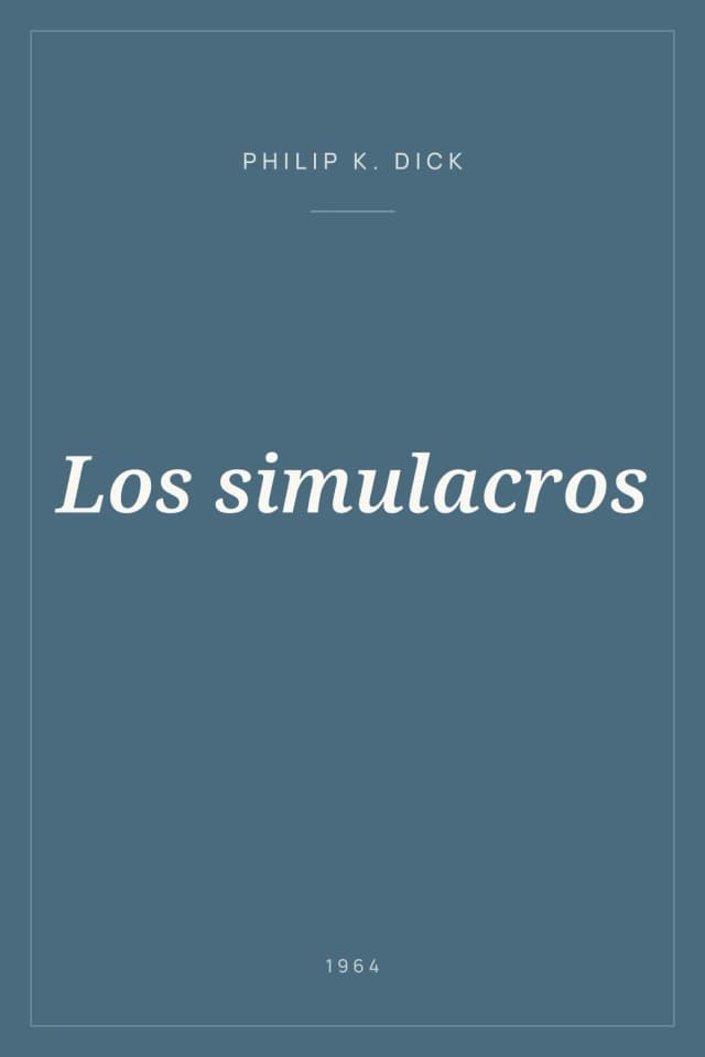 Portada de Los simulacros