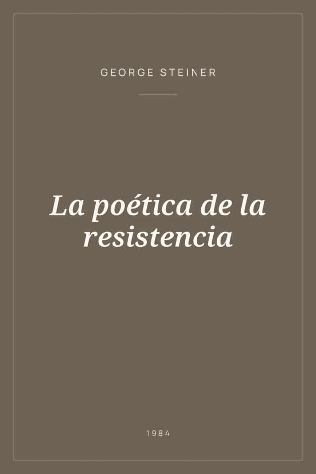 Portada de La poética de la resistencia