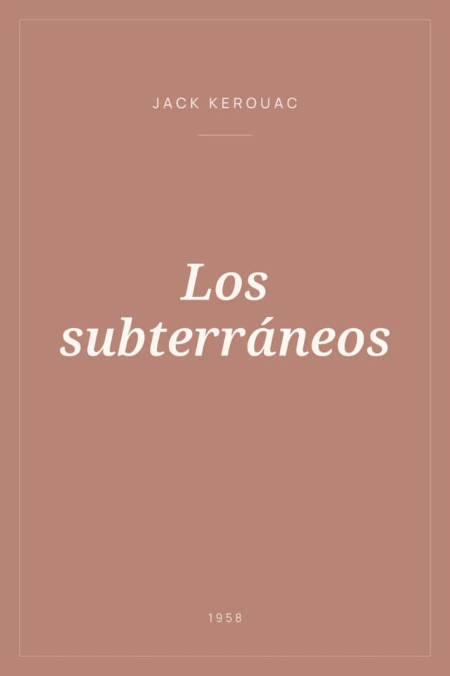 Portada de Los subterráneos
