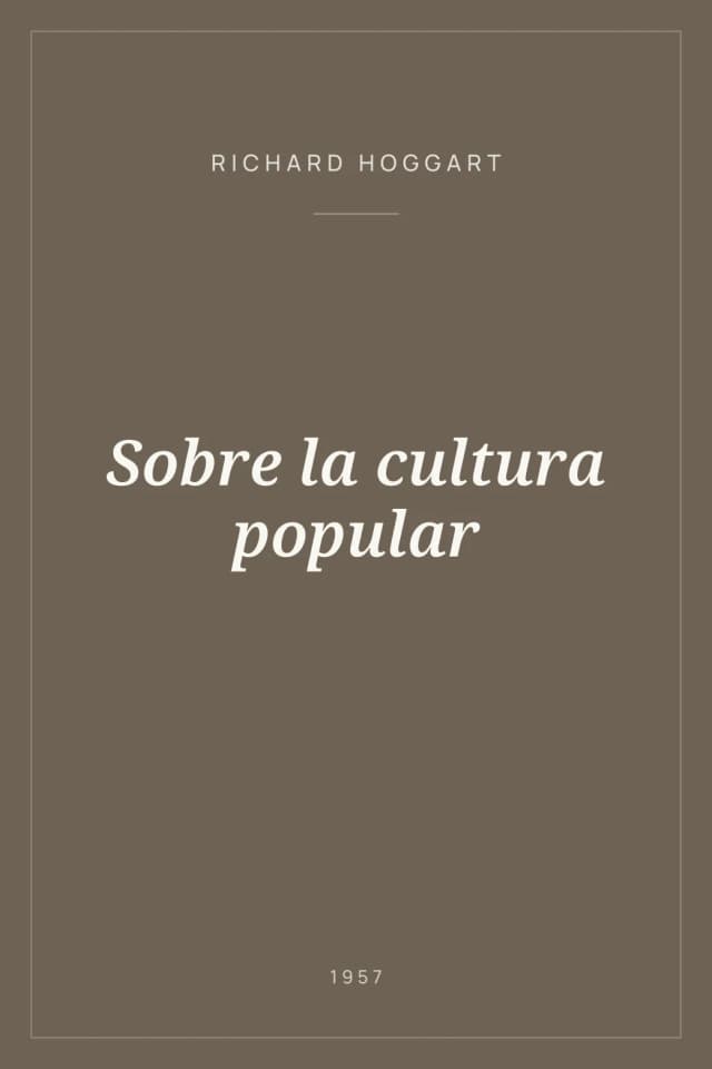 Portada de Sobre la cultura popular