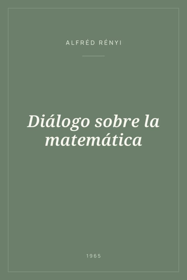 Portada de Diálogo sobre la matemática