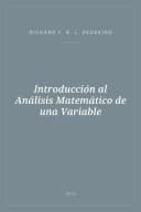 Portada de Introducción al Análisis Matemático de una Variable