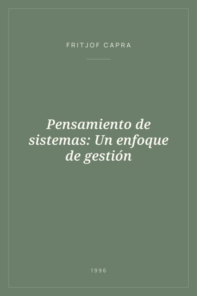 Portada de Pensamiento de sistemas: Un enfoque de gestión