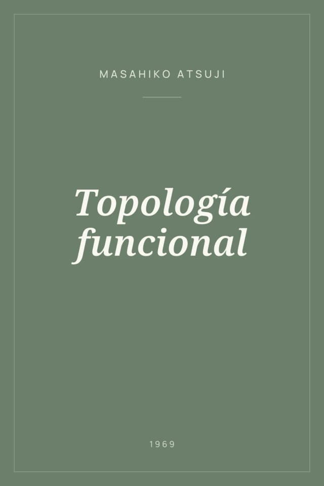 Portada de Topología funcional