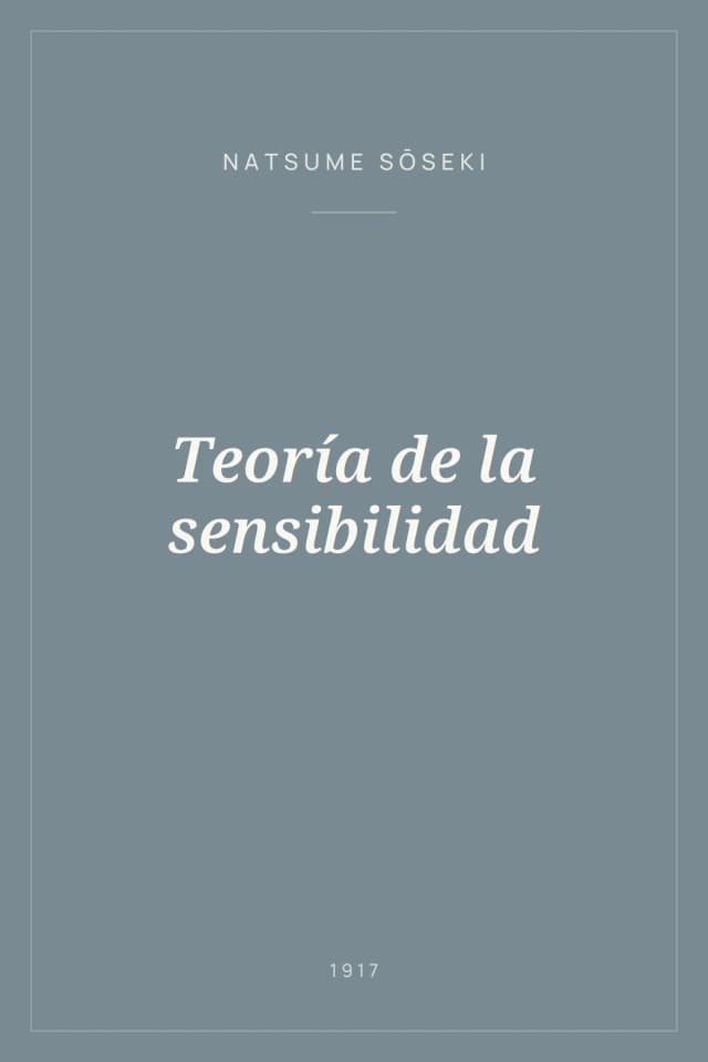 Portada de Teoría de la sensibilidad