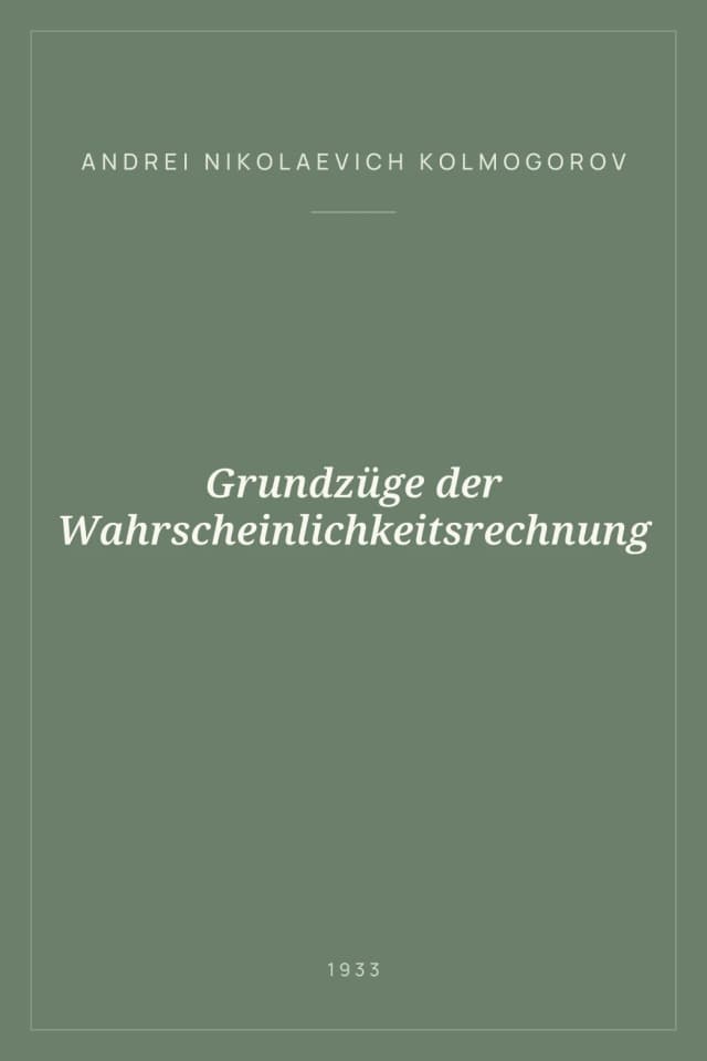 Portada de Grundzüge der Wahrscheinlichkeitsrechnung