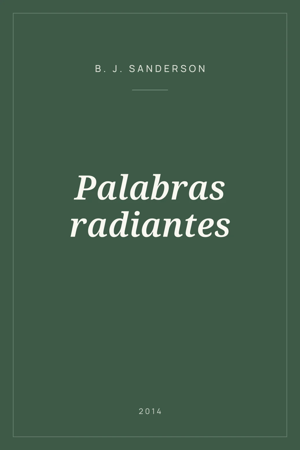Portada de Palabras radiantes