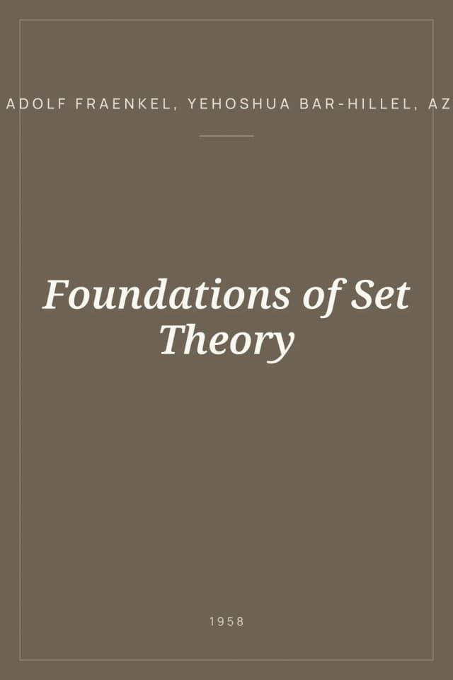 Portada de Foundations of Set Theory