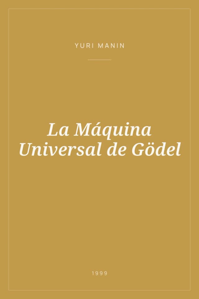 Portada de La Máquina Universal de Gödel