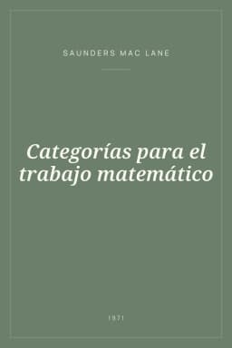 Portada de Categorías para el trabajo matemático