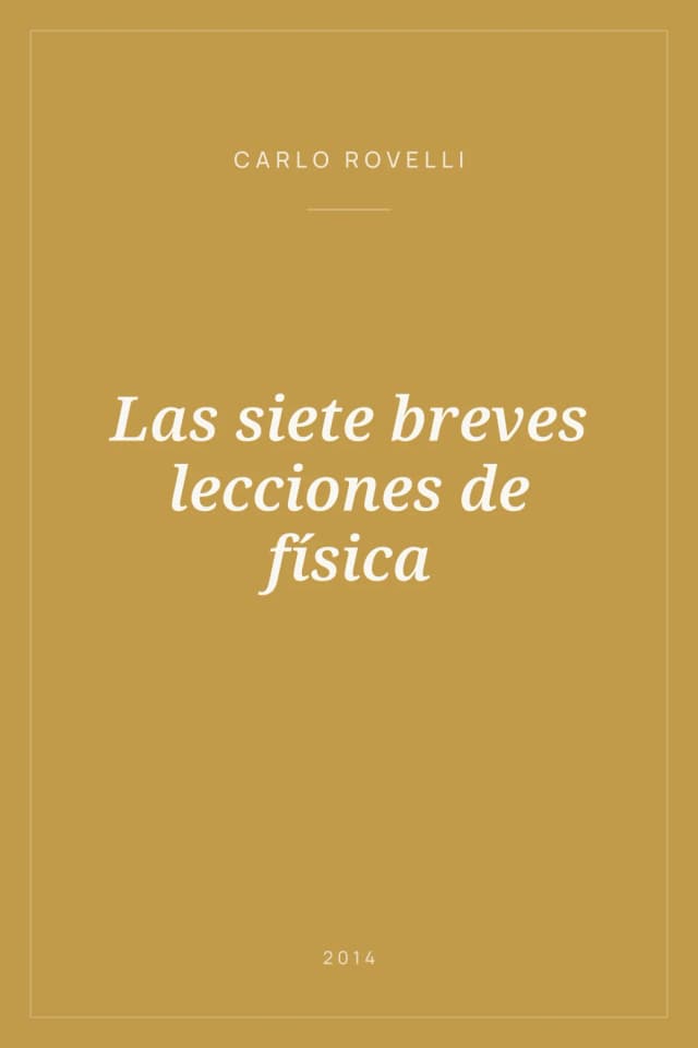Portada de Las siete breves lecciones de física