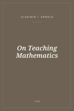 Portada de On Teaching Mathematics