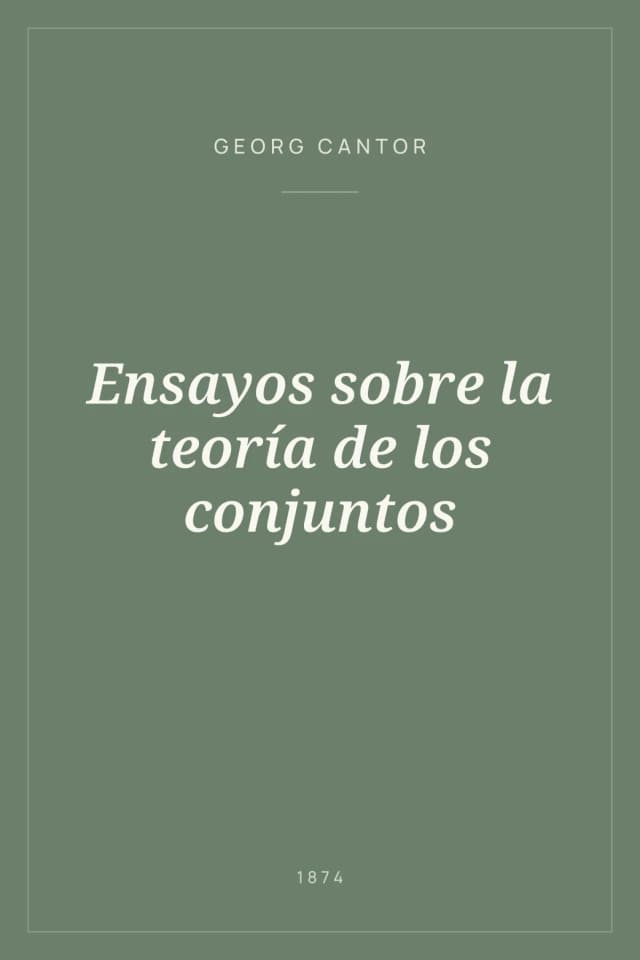 Portada de Ensayos sobre la teoría de los conjuntos