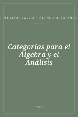 Portada de Categorías para el Álgebra y el Análisis