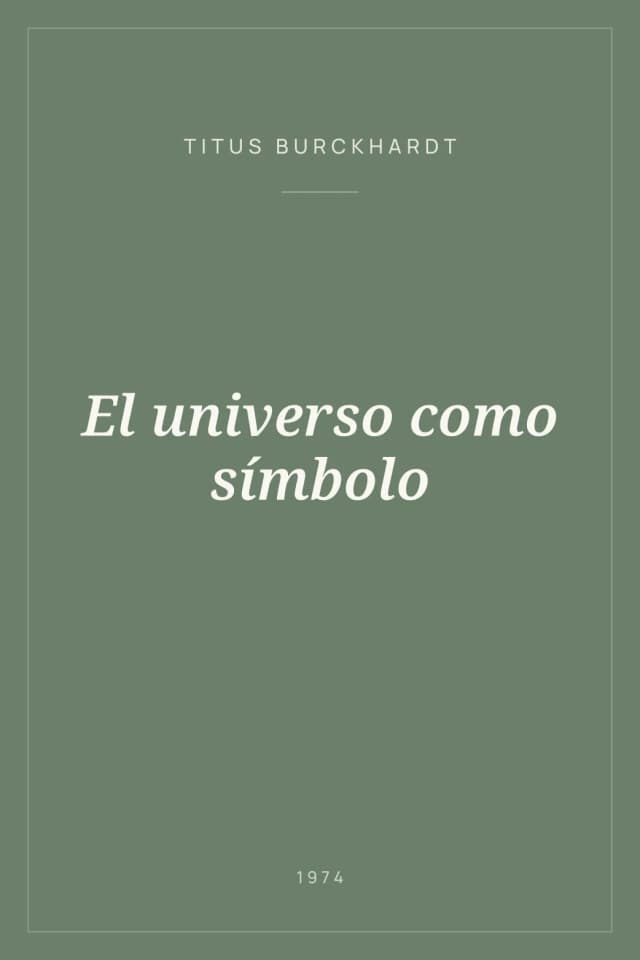 Portada de El universo como símbolo