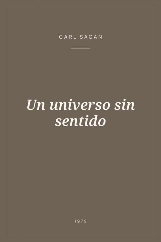 Portada de Un universo sin sentido