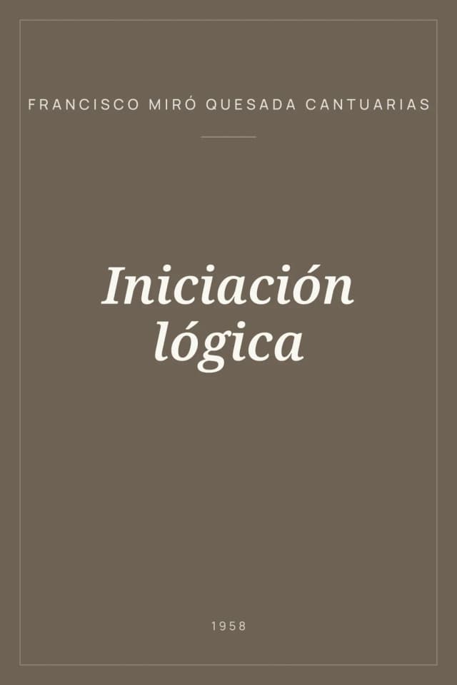 Portada de Iniciación lógica