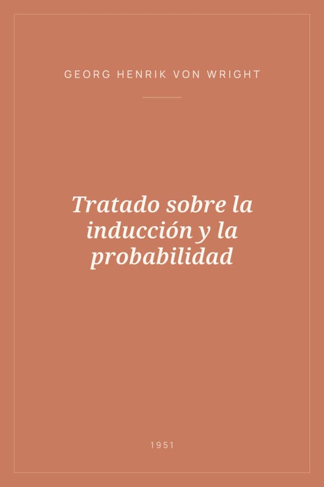 Portada de Tratado sobre la inducción y la probabilidad