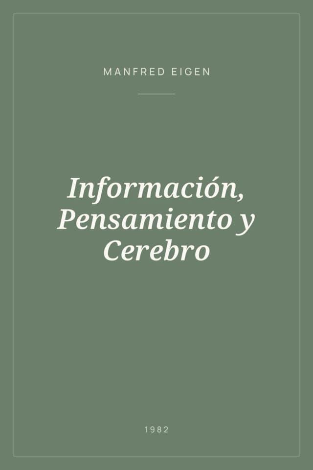 Portada de Información, Pensamiento y Cerebro