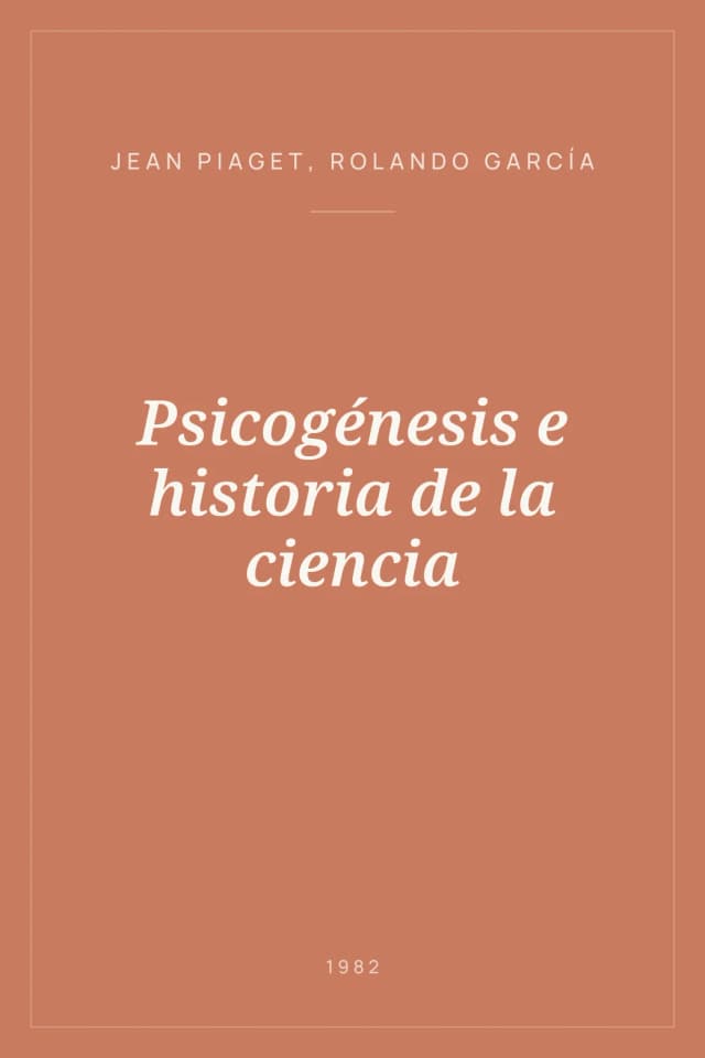 Portada de Psicogénesis e historia de la ciencia