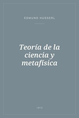 Portada de Teoría de la ciencia y metafísica