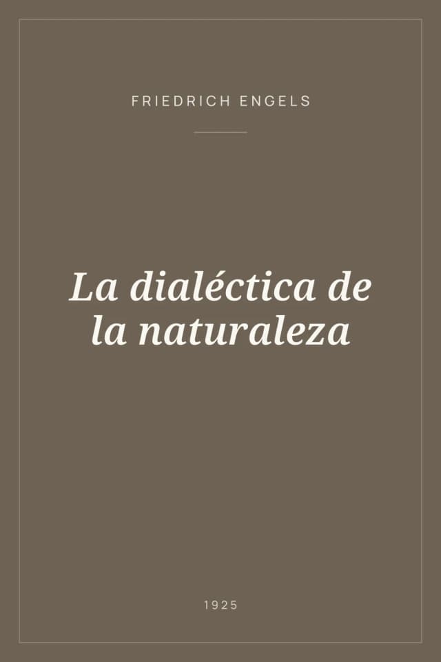 Portada de La dialéctica de la naturaleza