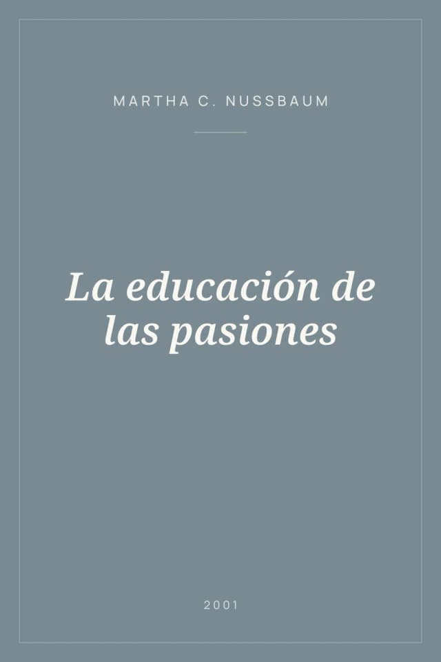 Portada de La educación de las pasiones