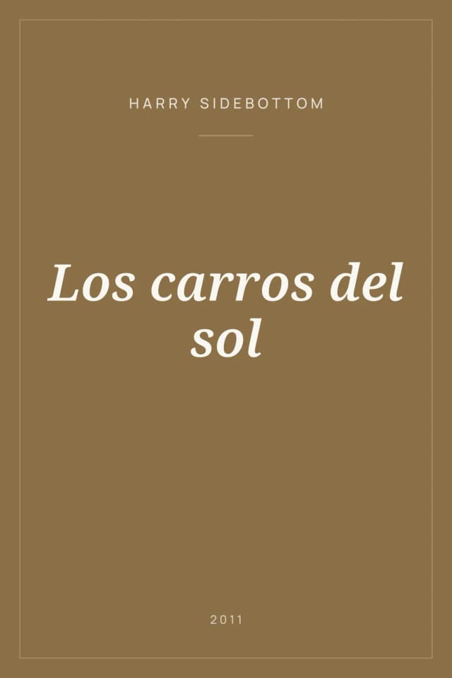 Portada de Los carros del sol