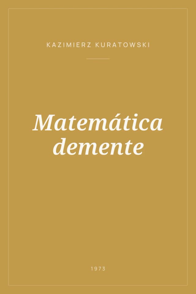 Portada de Matemática demente