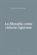 Portada de La filosofía como ciencia rigurosa