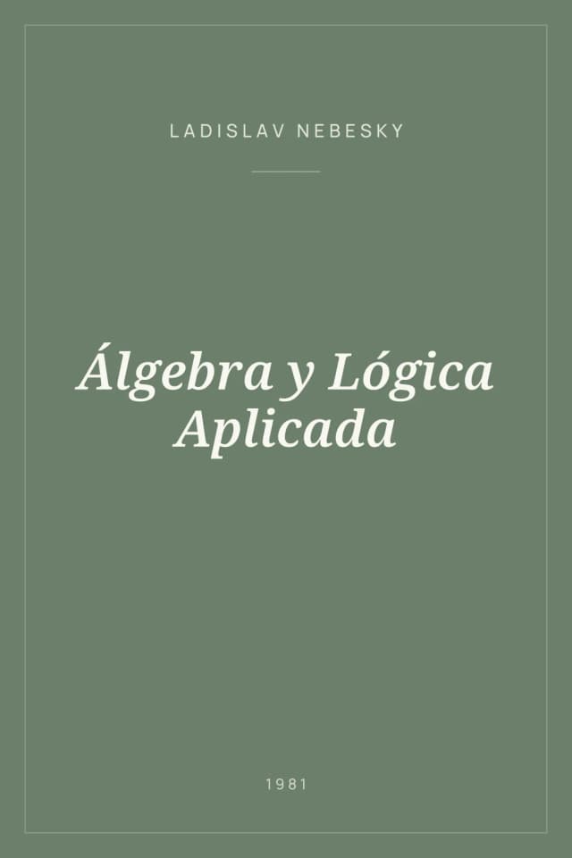Portada de Álgebra y Lógica Aplicada
