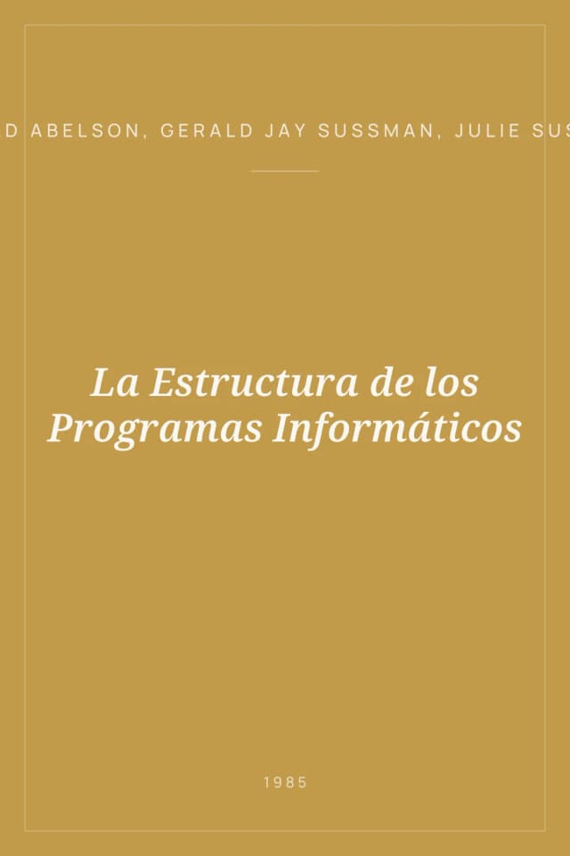 Portada de La Estructura de los Programas Informáticos