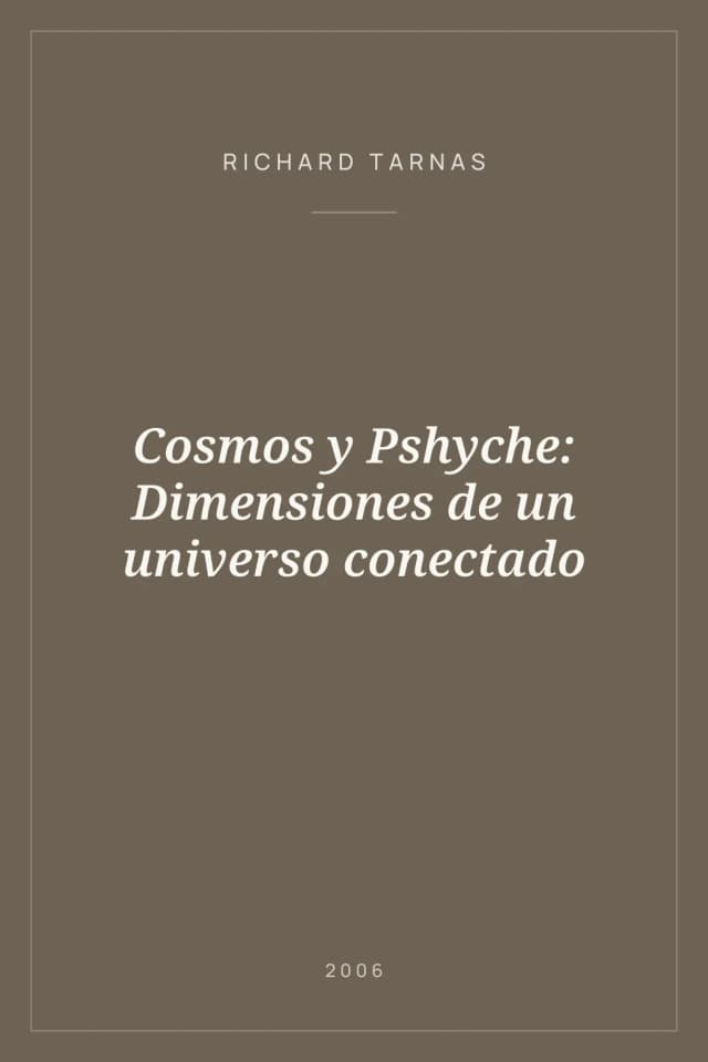 Portada de Cosmos y Pshyche: Dimensiones de un universo conectado