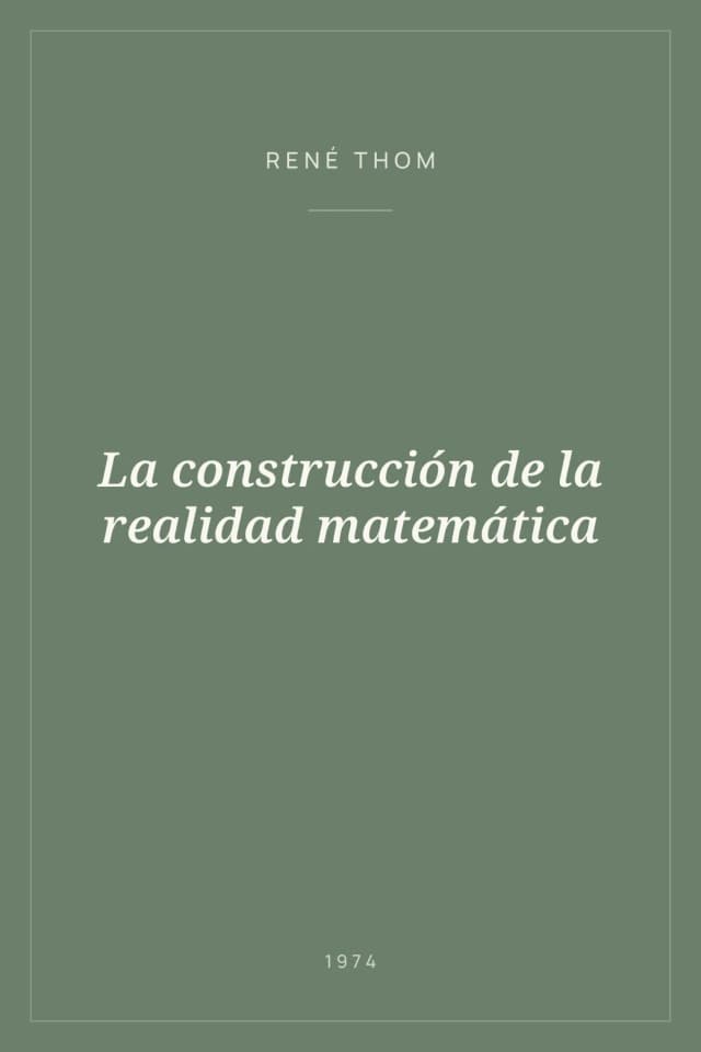 Portada de La construcción de la realidad matemática