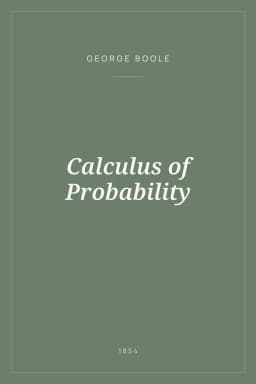 Portada de Calculus of Probability