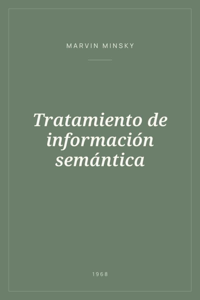 Portada de Tratamiento de información semántica