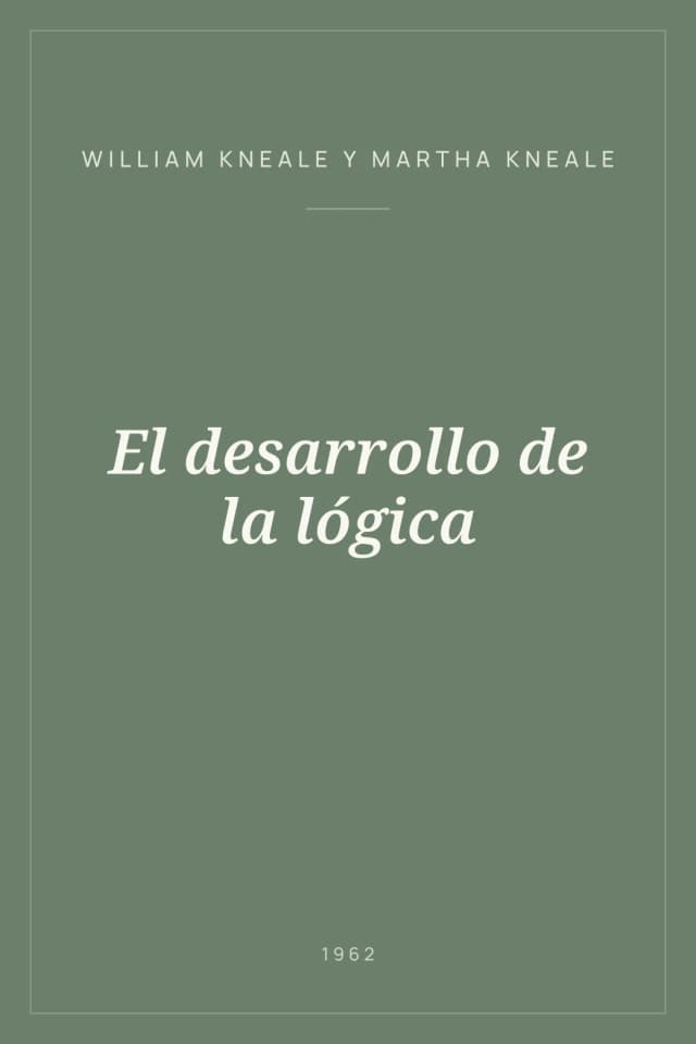 Portada de El desarrollo de la lógica