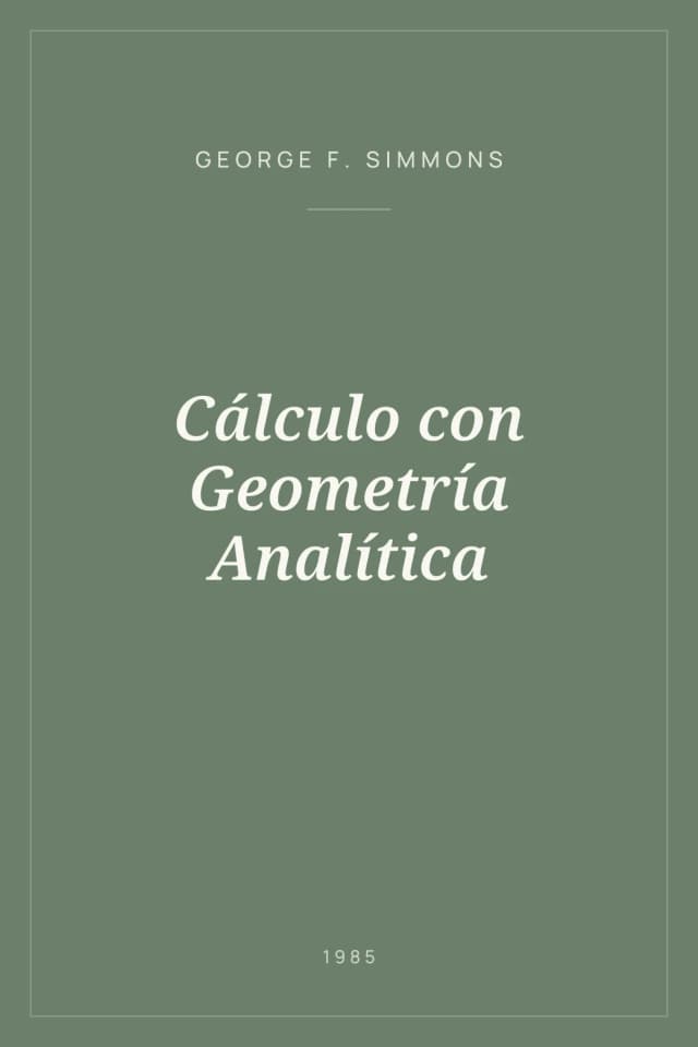Portada de Cálculo con Geometría Analítica