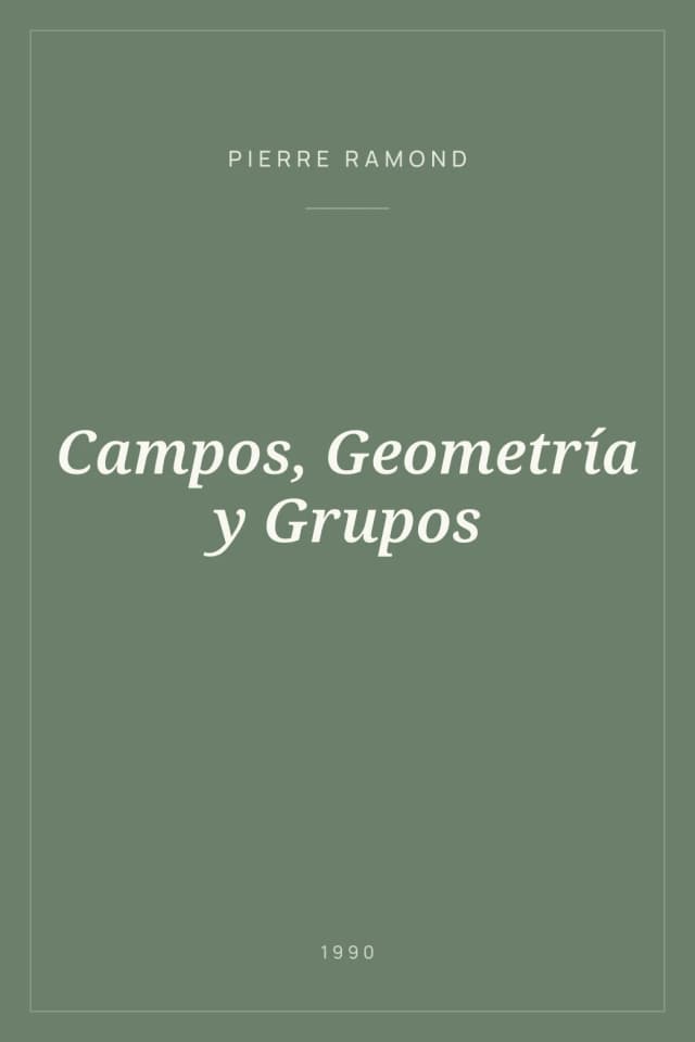 Portada de Campos, Geometría y Grupos