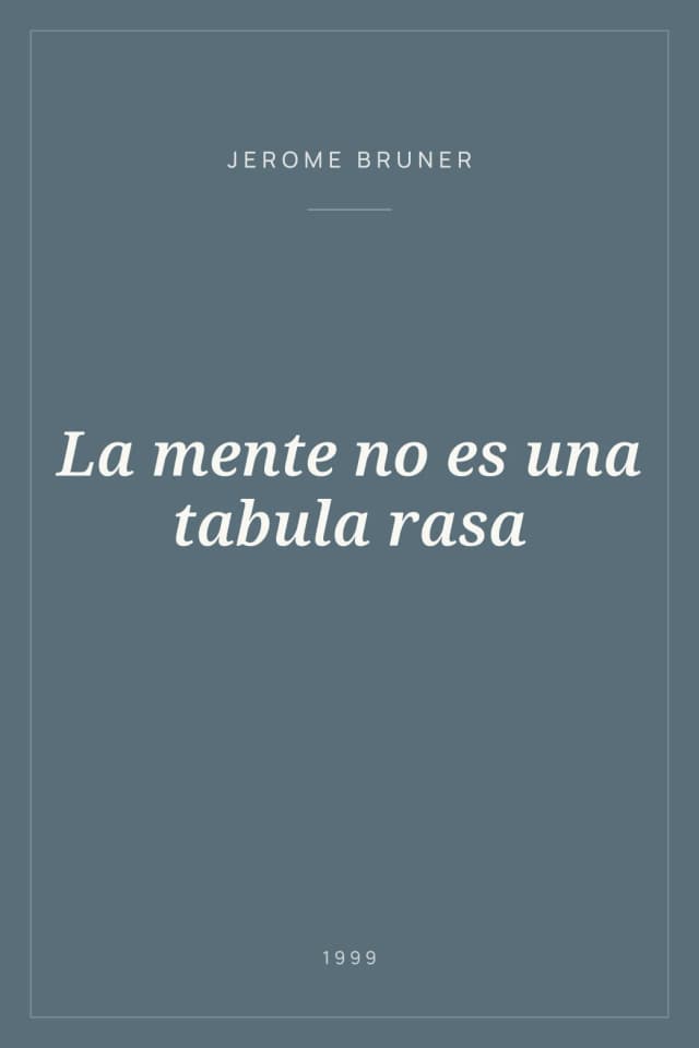 Portada de La mente no es una tabula rasa