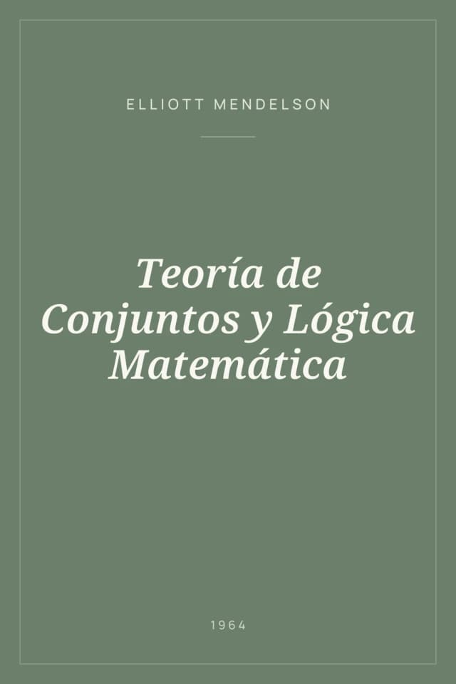 Portada de Teoría de Conjuntos y Lógica Matemática