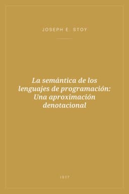 Portada de La semántica de los lenguajes de programación: Una aproximación denotacional