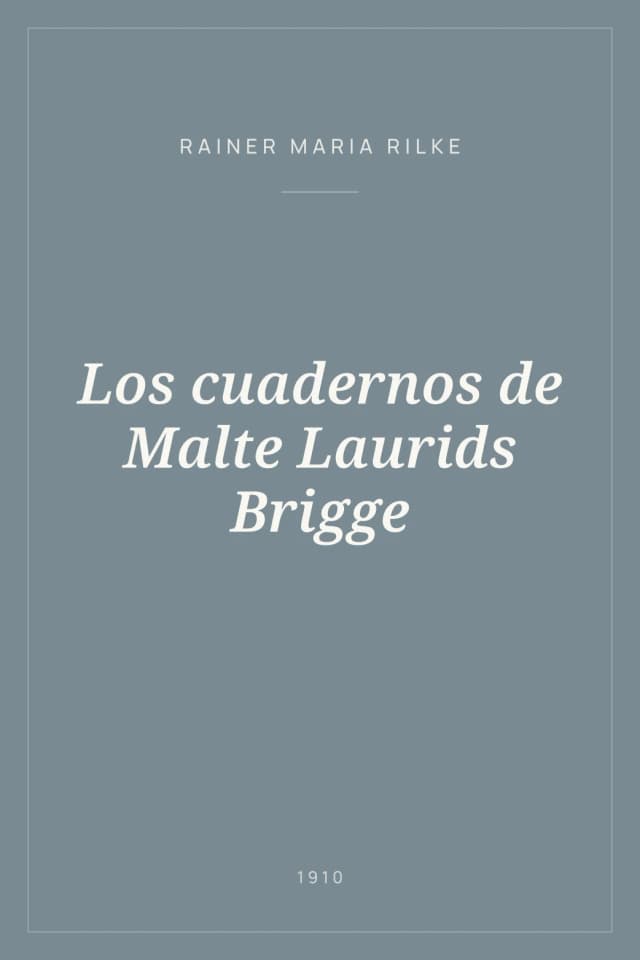 Portada de Los cuadernos de Malte Laurids Brigge