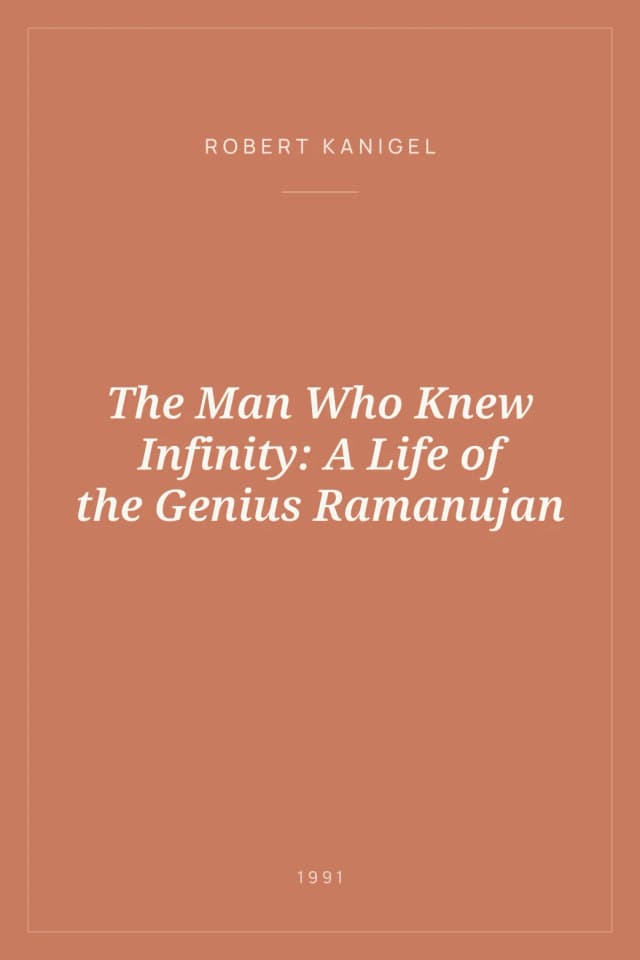 Portada de The Man Who Knew Infinity: A Life of the Genius Ramanujan