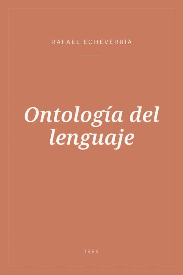 Portada de Ontología del lenguaje